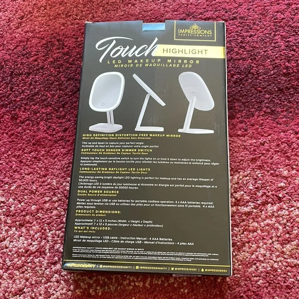Touch Highlight LED makeup mirror